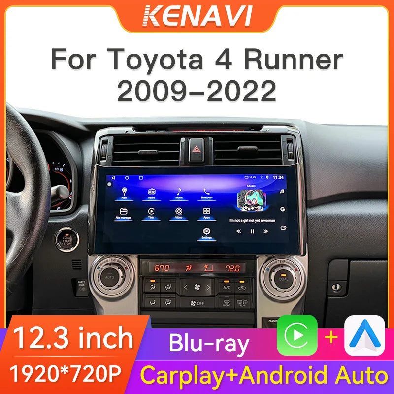 12.3" Toyota 4 Runner 2009-2022 Android Auto / Apple Carplay